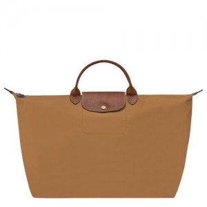 Bolsas de Viaje long champ Le Pliage Original S Recycled canvas Mujer Fawn | COOK8104