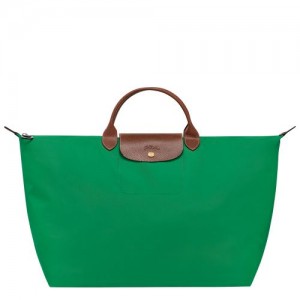 Bolsas de Viaje long champ Le Pliage Original S Recycled canvas Mujer Verde | COUZ8106