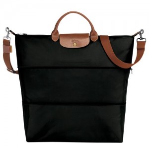 Bolsas de Viaje long champ Le Pliage Original expandable Recycled canvas Mujer Negras | COWN8114