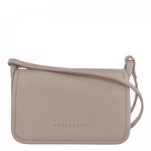 Bolso Pequeño long champ Le FoulonnÉ XS Clutch Leather Mujer Turtledove | COLI7990