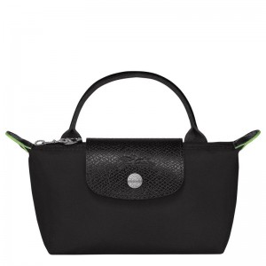 Bolso Pequeño long champ Le Pliage Green with handle Recycled canvas Mujer Negras | COQM7957