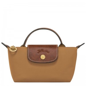 Bolso Pequeño long champ Le Pliage Original with handle Recycled canvas Hombre Fawn | COCT9079