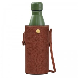 Bolso Pequeño long champ Épure Bottle holder Leather Hombre Marrones | COSG9112