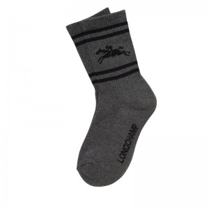 Calcetines long champ Knit Mujer Anthracite | COWN8582