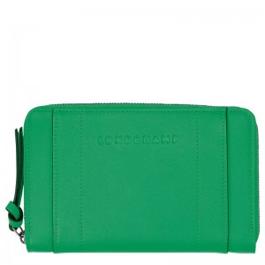 Carteras long champ 3D Leather Mujer Verde | COTC7848