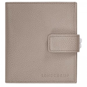 Carteras long champ Le FoulonnÉ Compact Leather Mujer Turtledove | COCT7822