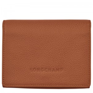 Carteras long champ Le FoulonnÉ Leather Hombre Caramel | COAH9007