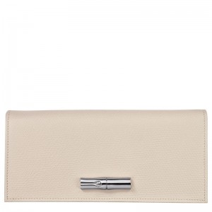 Carteras long champ Le Roseau Flap Leather Mujer Paper | CORV7856