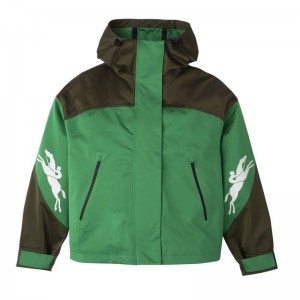 Chaquetas long champ Short parka Technical canvas Mujer Kaki Verde | COKO8546