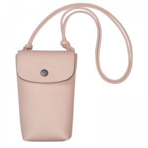 Funda long champ Le Pliage Xtra with leather lace Leather Mujer Nude | COQM7801