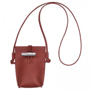 Funda long champ Le Roseau 1 Leather Mujer Chestnut | COJP8025