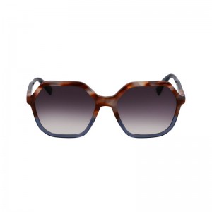 Lentes de Sol long champ Acetate Mujer Marrones Gris Azur | COXY8508