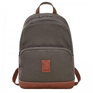 Mochilas long champ Boxford Recycled canvas Hombre Marrones | COSG8852