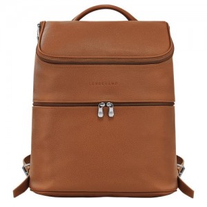 Mochilas long champ Le FoulonnÉ Leather Mujer Caramel | COJP7661