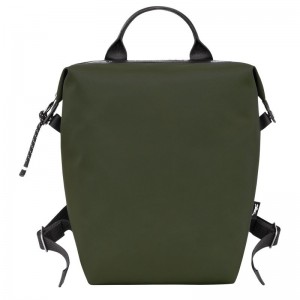 Mochilas long champ Le Pliage Energy L Recycled canvas Mujer Kaki | COQM7644