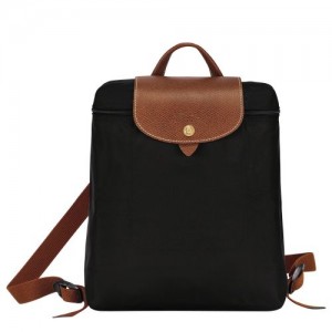 Mochilas long champ Le Pliage Original M Recycled canvas Hombre Negras | COBE8869