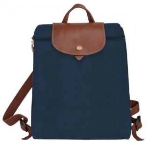 Mochilas long champ Le Pliage Original M Recycled canvas Hombre Azul Marino | COVR8870