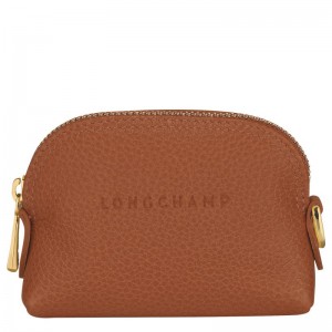 Monederos long champ Le FoulonnÉ Leather Mujer Caramel | COUZ7898