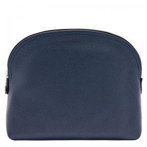 Neceser De Baño long champ Le FoulonnÉ Leather Mujer Azul Marino | COLI8198