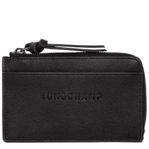 Porta Tarjeta long champ 3D Leather Hombre Negras | COVR9026