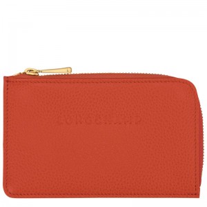 Porta Tarjeta long champ Le FoulonnÉ Leather Hombre Paprika | COYX9043