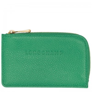 Porta Tarjeta long champ Le FoulonnÉ Leather Hombre Verde | COTC9044