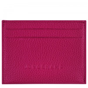 Porta Tarjeta long champ Le FoulonnÉ Leather Hombre Beetroot | COQM9049