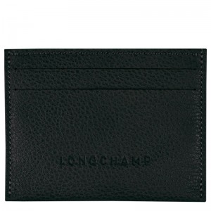 Porta Tarjeta long champ Le FoulonnÉ Leather Hombre Negras | COUZ9055