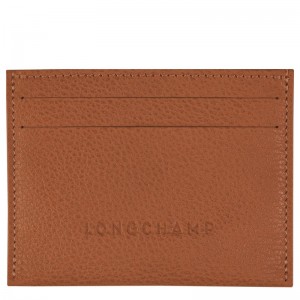 Porta Tarjeta long champ Le FoulonnÉ Leather Mujer Caramel | COQM7905