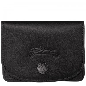 Porta Tarjeta long champ Le Pliage Xtra Leather Mujer Negras | COSG7916