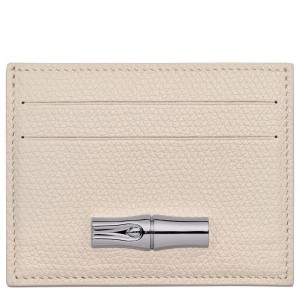 Porta Tarjeta long champ Le Roseau Leather Mujer Paper | COJP7921