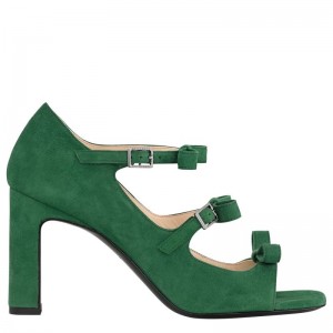 Sandalias long champ Leather Mujer Thyme | COPJ8746