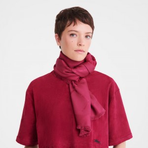 Stoles long champ Le Roseau Shawl Silk Blend Mujer Beetroot | COPJ8330