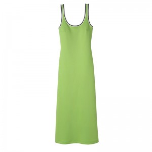 Vestido long champ Long Jersey Mujer Verde Verde Menta | COHA8565