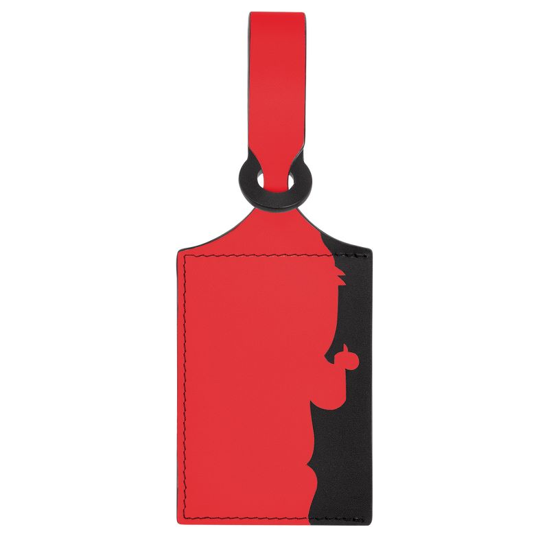 Accesorios long champ LGP Travel Luggage tag Leather Mujer Rojas | COYX8170