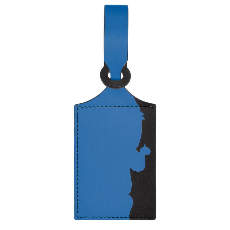 Accesorios long champ LGP Travel Luggage tag Leather Mujer Cobalt | COUZ8171