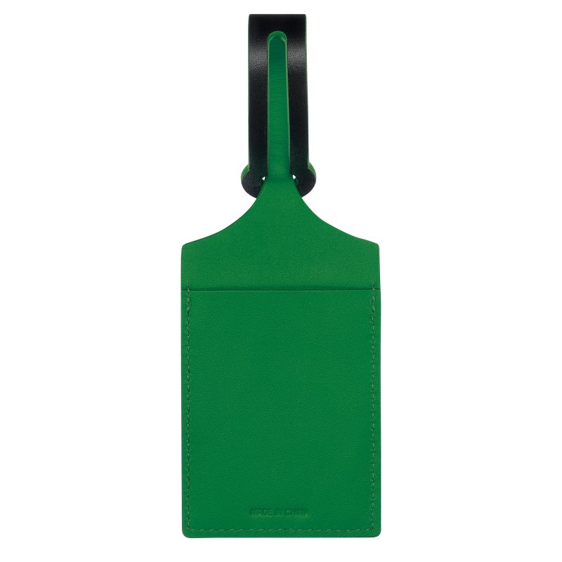 Accesorios long champ LGP Travel Luggage tag Leather Mujer Negras Verde | COOK8173