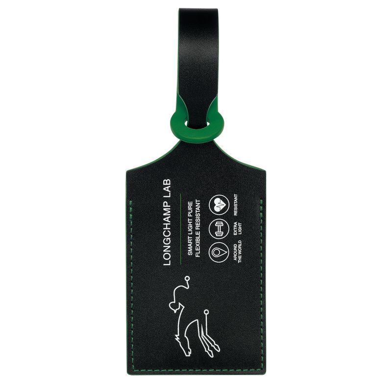 Accesorios long champ LGP Travel Luggage tag Leather Mujer Negras Verde | COOK8173