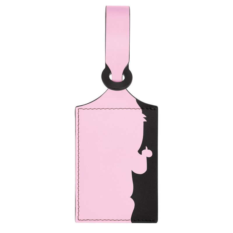 Accesorios long champ LGP Travel Luggage tag Leather Hombre Rosas | COKO9274