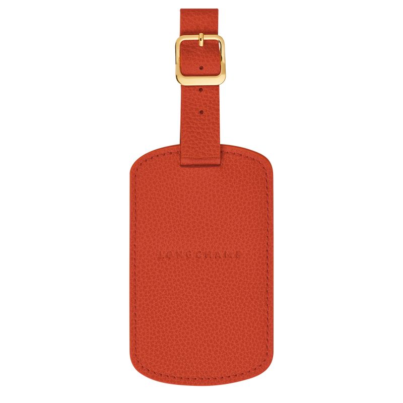 Accesorios long champ Le FoulonnÉ Luggage tag Leather Mujer Paprika | CONW8189