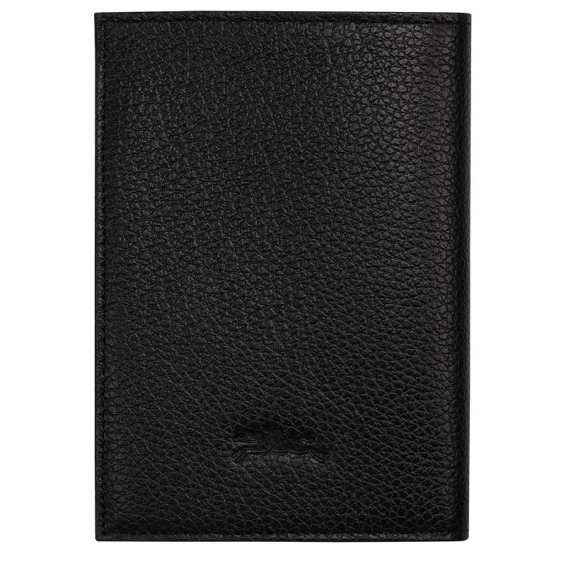 Accesorios long champ Le FoulonnÉ Passport cover Leather Mujer Negras | COHA8180