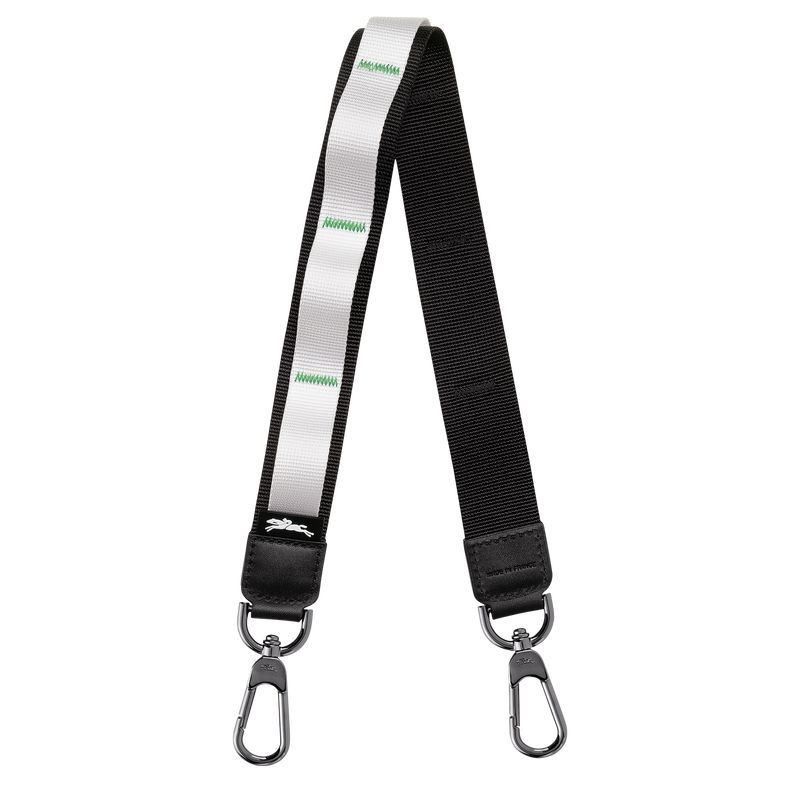 Accesorios long champ Le Pliage Energy Shoulder strap Canvas Mujer Negras Blancas | COFD7762