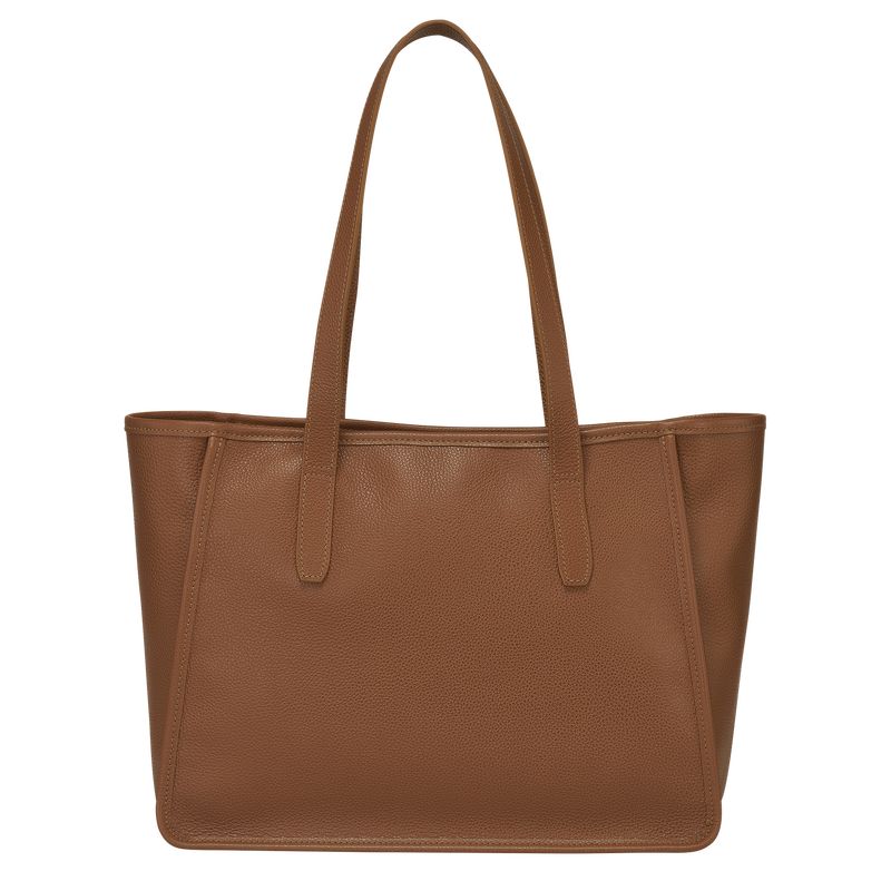 Bolsa De Hombro long champ Le FoulonnÉ L Tote Leather Mujer Caramel | COQM7540