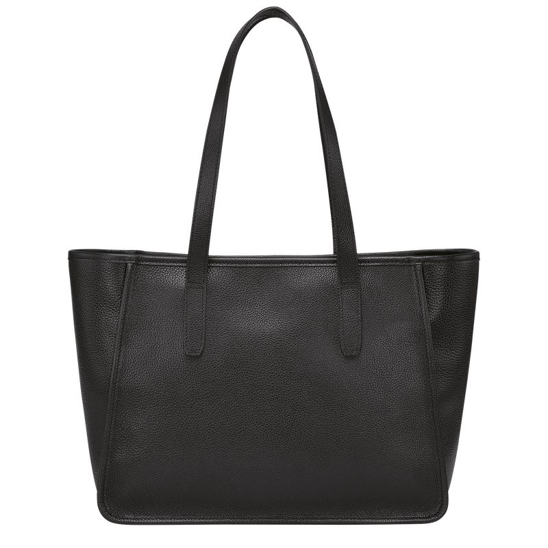 Bolsa De Hombro long champ Le FoulonnÉ L Tote Leather Mujer Negras | COQM7541