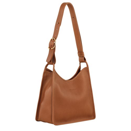 Bolsa De Hombro long champ Le FoulonnÉ M Hobo Leather Mujer Caramel | COGS7578