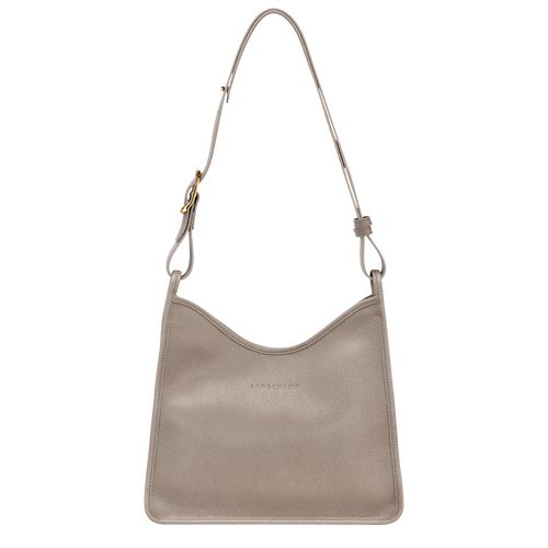 Bolsa De Hombro long champ Le FoulonnÉ M Hobo Leather Mujer Turtledove | COFD7579