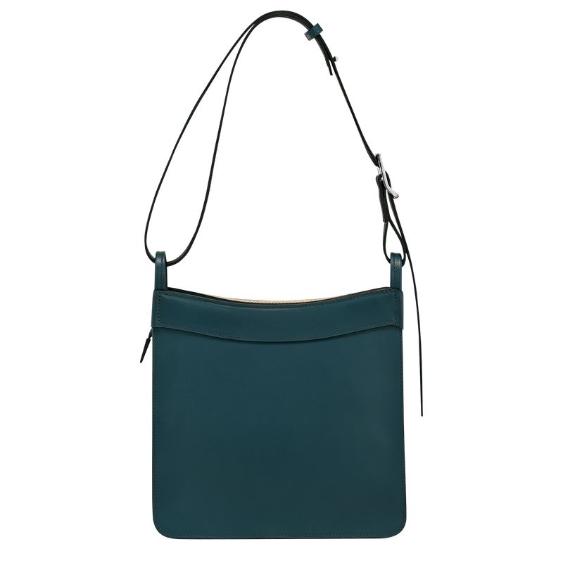 Bolsa De Hombro long champ Le FoulonnÉ S Hobo Leather Mujer Azules | COJP7524