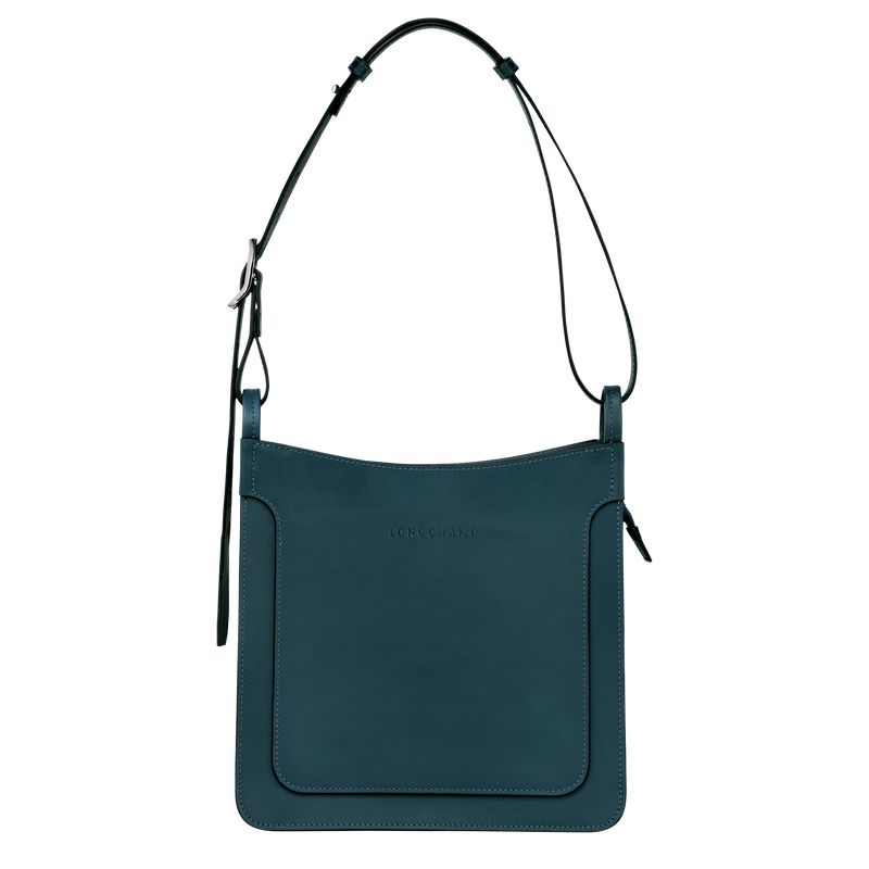 Bolsa De Hombro long champ Le FoulonnÉ S Hobo Leather Mujer Azules | COJP7524