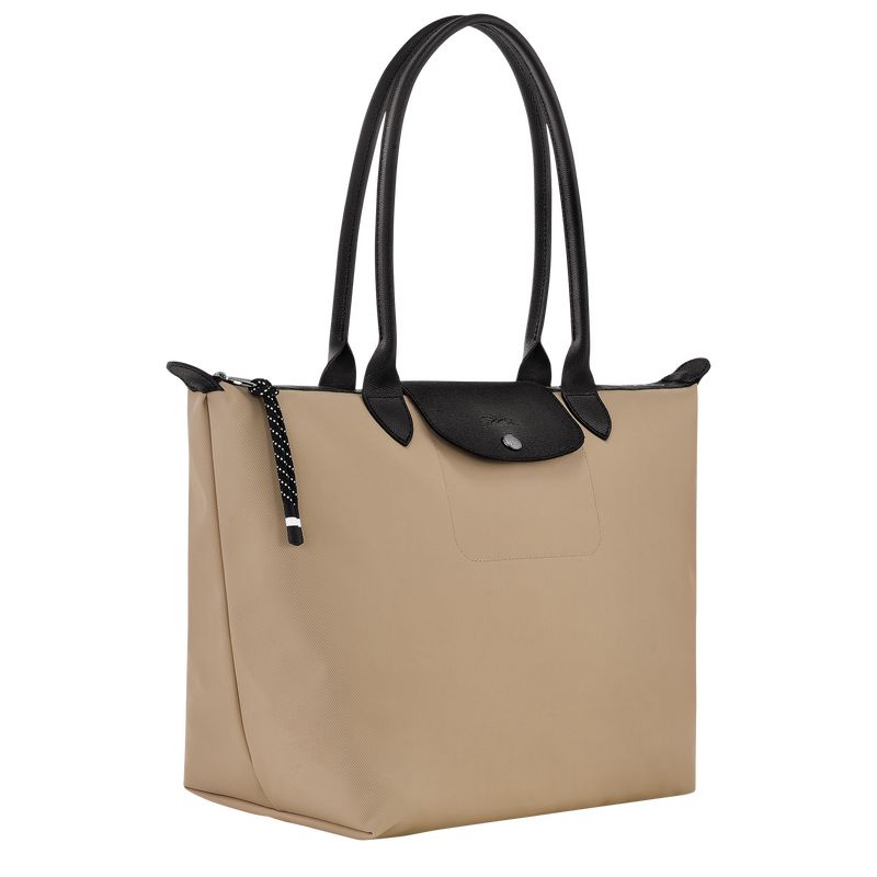 Bolsa De Hombro long champ Le Pliage Energy L Tote Recycled canvas Mujer Clay | COZU7508