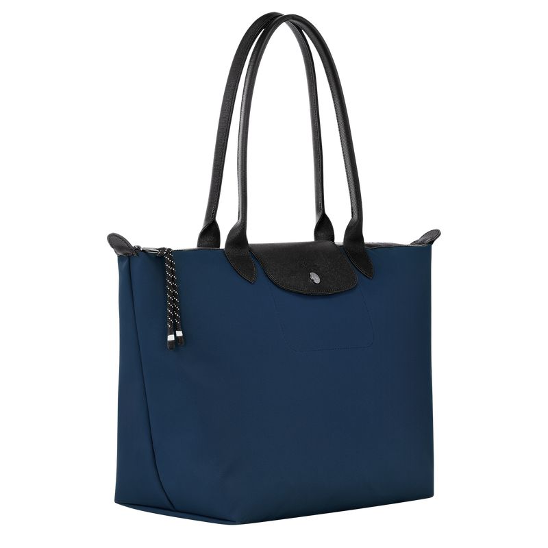 Bolsa De Hombro long champ Le Pliage Energy L Tote Recycled canvas Mujer Azul Marino | COXY7509